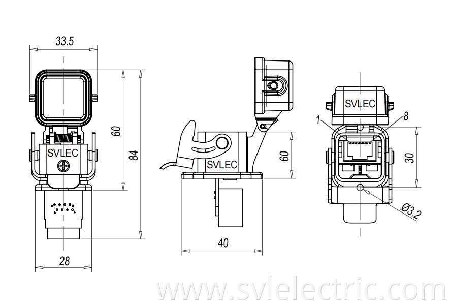 RJ45 Female Connector 